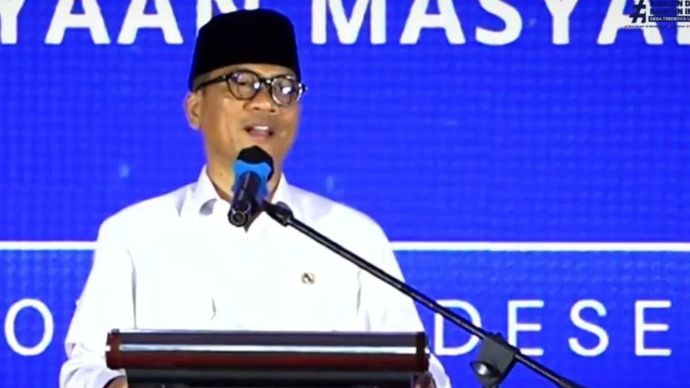 Tangkapan layar - Menteri Desa dan Pembangunan Daerah Tertinggal (Mendes PDT) Yandri Susanto memberikan arahan dalam Rapat Koordinasi dan Penguatan Peran TPP Seluruh Regional Tahun Anggaran 2025, seperti dipantau secara daring di Jakarta, Selasa, 9 Desember 2025. ANTARA/Tri Meilani Ameliya.