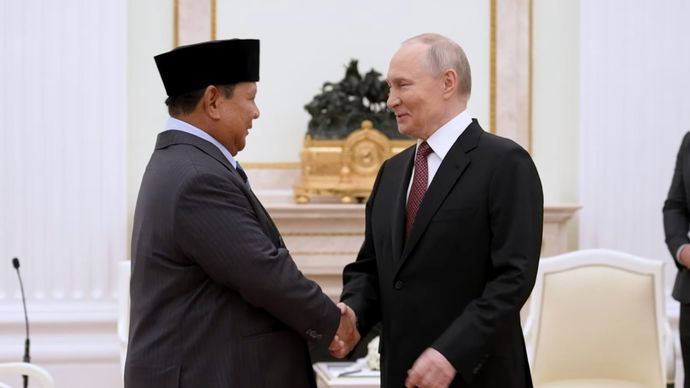 Presiden Prabowo dan Presiden Putin