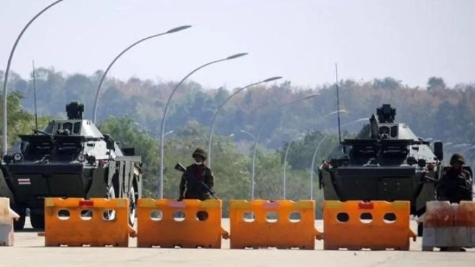 Ilustrasi - Pasukan junta militer Myanmar. (ANTARA/Anadolu/py.)