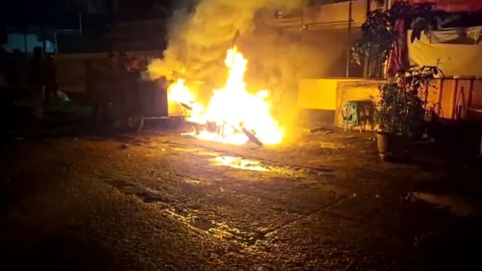 Tempat kejadian perkara (TKP) pengeroyokan di depan Taman Makam Pahlawan (TMP) Kalibata, Pancoran, Jakarta Selatan, Kamis 11 Desember 2025. ANTARA/HO-Polres Metro Jaksel