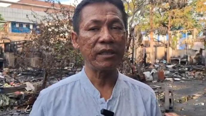 Koordinator Pedagang di Kalibata Purwanto di Kalibata, Jakarta Selatan, Sabtu 13 Desember 2025. (ANTARA/Siti Nurhaliza)