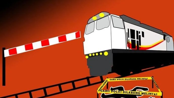 Ilustrasi - Seorang korban tewas setelah tertabrak kereta api. ANTARA/Ridwan Triatmodjo