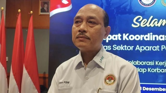 Wakil Ketua Lembaga Perlindungan Saksi dan Korban (LPSK) Anton PS Wibowo. (ANTARA/Bagus Ahmad Rizaldi)