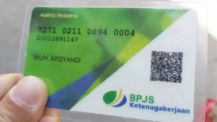 Kartu peserta program BPJAMSOSTEK. ANTARA/Muhammad Arsyandi. 