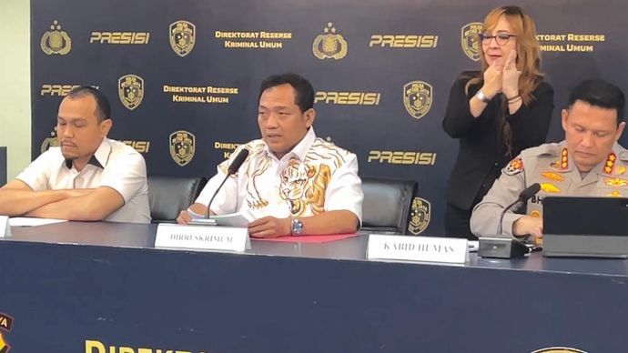 Konferensi pers Polda Metro Jaya terkait gelar perkara khusus kasus tudingan ijazah palsu Jokowi. 