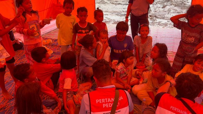 BNPB dan Pertamina Collab Ajak Anak-Anak Aceh Tamiang Main dan Lepas Trauma