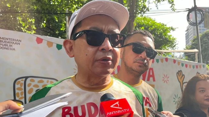 Menteri Kebudayaan (Menbud) Fadli Zon, saat temu media di Gedung Kementerian Kebudayaan, Jakarta, Minggu, 21 Desember 2025. ANTARA/Sri Dewi Larasati