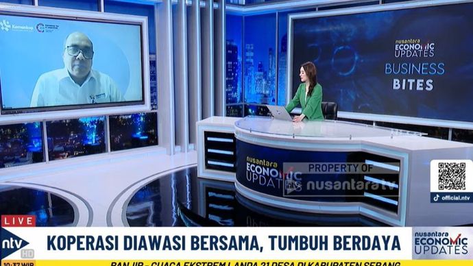 Deputi Bidang Pengawasan Koperasi Kementerian Koperasi, Herbert O. Siagian saat menjadi narasumber dalam Nusantara Economic Updates, Senin, 22 Desember 2025.