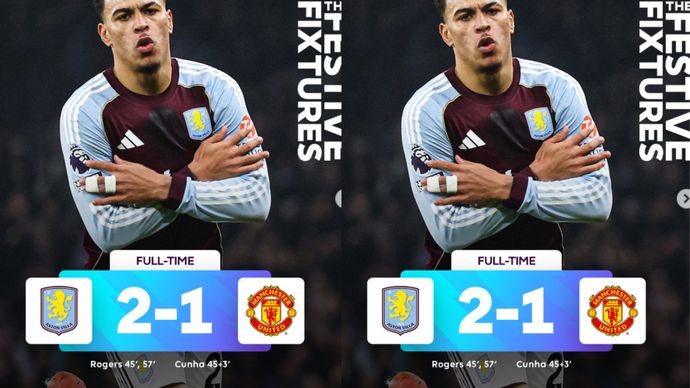 Manchester United (MU) menelan kekalahan dengan skor 1-2 ketika menghadapi Aston Villa pada pekan ke-17 Liga Inggris di Stadion Villa Park, Birmingham, Minggu.