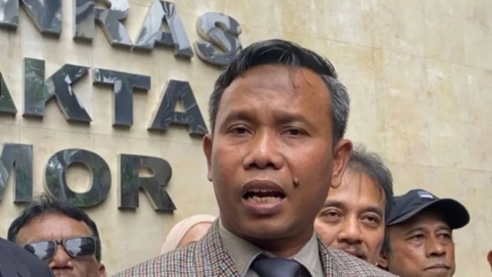 Kuasa hukum Roy Suryo dkk, Khozinudin saat ditemui di Mapolda Metro Jaya, Senin, 22 Desember 2025. ANTARA/Ilham Kausar