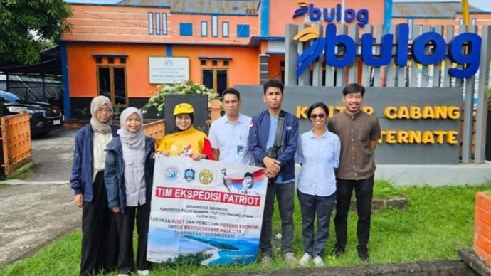Tim Ekspedisi Patriot Universitas Indonesia (TEP UI) Kementerian Transmigrasi (Kementrans) mengunjungi Kantor Bulog Cabang Ternate, Maluku Utara, untuk merealisasikan pembangunan gudang beras baru di Kabupaten Pulau Morotai, Maluku Utara. ANTARA/HO-Kementerian Transmigrasi.