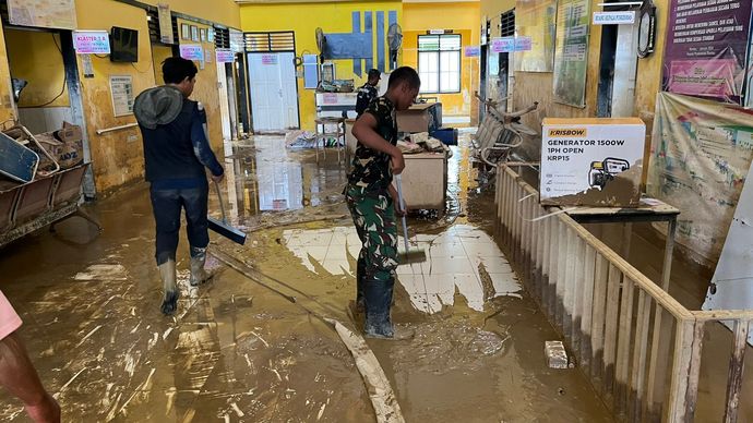 Pembersihan Faskes di Aceh Utara dan Aceh Tamiang