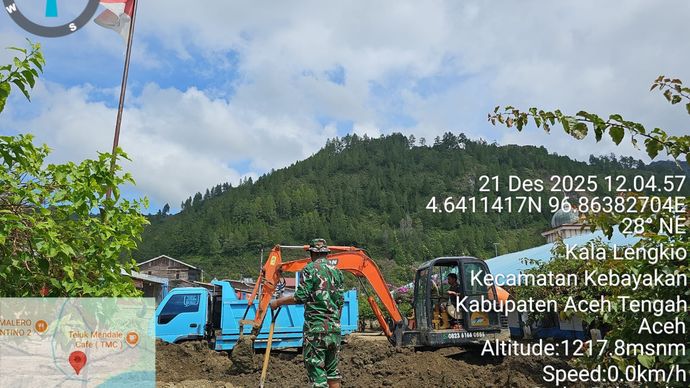 TNI-BNPB Gencarkan Pembersihan Lumpur di Sekolah Aceh Utara dan Tengah