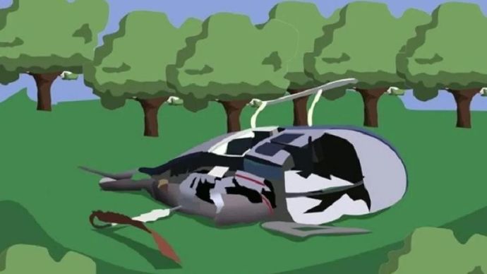 ilustrasi helikopter jatuh. (ANTARA News/Insan Faizin Mub)