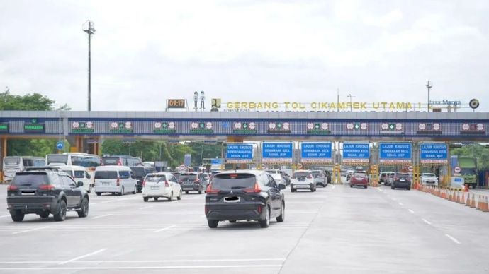 Gerbang Tol Cikampek Utama. ANTARA/HO-Jasa Marga