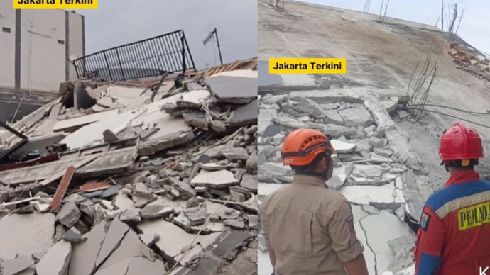 Sebuah bangunan parkir dua lantai roboh di Gang Waru 1, Jalan Alur Laut, RT 005/003, Kelurahan Rawa Badak Selatan, Kecamatan Koja, Jakarta Utara, Kamis (25/12/2025) sore.  Peristiwa tersebut menyebabkan empat unit mobil dan satu sepeda motor tertimpa reruntuhan bangunan. Tidak ada korban jiwa maupun luka-luka dalam peristiwa tersebut.