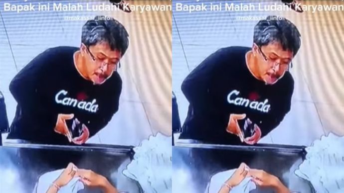 Kasir Swalayan di Makassar Diludahi Konsumen