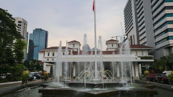 Suasana gedung Balai Kota Pemerintah Provinsi DKI Jakarta