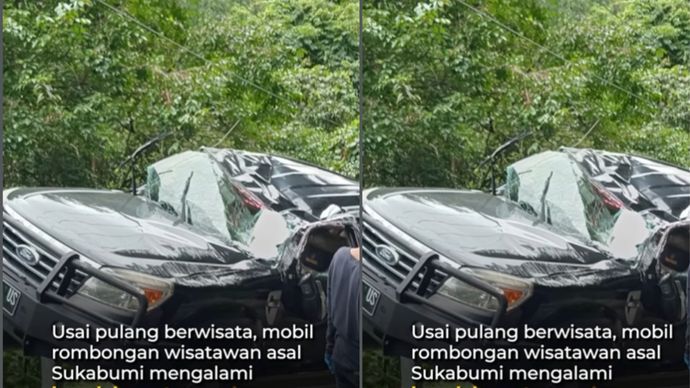 Satu Keluarga Alami Kecelakaan Maut di Palabuhanratu, Mobil Sampai Hancur