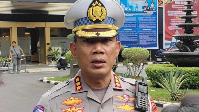 Dirlantas Polda Metro Jaya, Kombes Pol Komarudin saat ditemui di Polda Metro Jaya, Senin 1 Desember 2025. ANTARA/Ilham Kausar