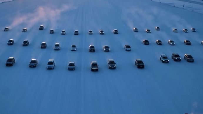 Sebanyak 67 mobil listrik diuji di suhu -25&deg;C. (Foto: Istimewa via ArenaEV)