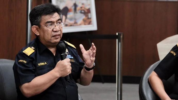 Direktur Komunikasi dan Bimbingan Pengguna Jasa DJBC Nirwala Dwi Heryanto di Kantor DJBC Jakarta, Selasa, 30 Desember 2025. (ANTARA/HO-Direktorat Jenderal Bea dan Cukai (DJBC) Kementerian Keuangan)