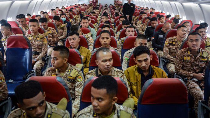 Praja Institut Pemerintahan Dalam Negeri (IPDN) dikirim Kementerian Dalam Negeri (Kemendagri) ke Aceh Tamiang. 