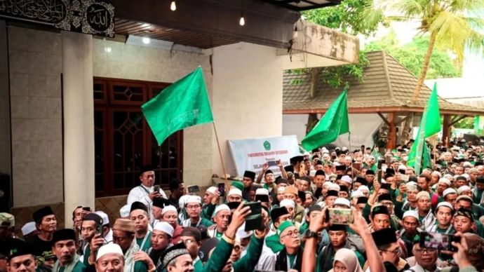 Kegiatan Napak Tilas Jejak Restu Pendirian NU yang menempuh rute Bangkalan&ndash;Jombang di kompleks Pondok Pesantren Syaichona Moh Cholil Bangkalan, Jawa Timur, Minggu, 4 November 2026. ANTARA/HO-PBNU