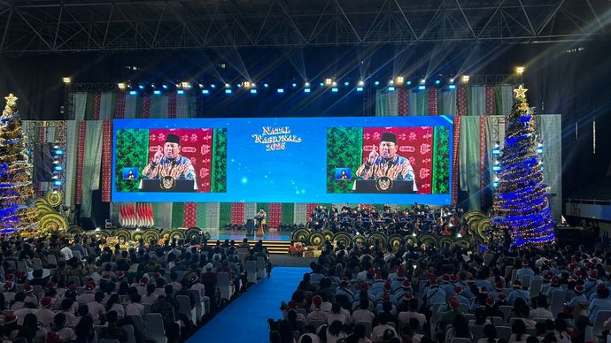 Prabowo Subianto di Natal Nasional