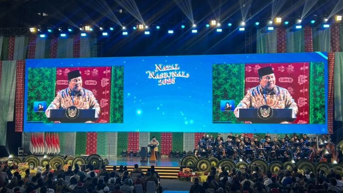 Prabowo Subianto di Natal Nasional