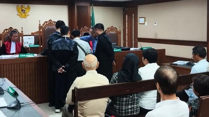 Sidang pemeriksaan saksi kasus dugaan penerimaan gratifikasi dan tindak pidana pencucian uang di lingkungan pengadilan, di Pengadilan Tipikor pada PN Jakpus, Senin 5 Januari 2026. ANTARA/Agatha Olivia Victoria