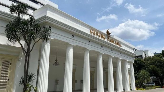 Ilustrasi - Gedung Pancasila di kompleks Kementerian Luar Negeri RI, Jakarta. ANTARA/Nabil Ihsan/am.