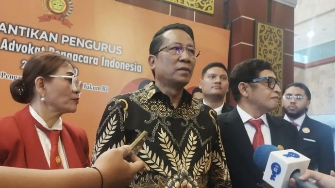 Menteri Hukum Supratman Andi Agtas di Kantor Kementerian Hukum, Jakarta, Jumat, 9 Januari 2025. ANTARA/Bagus Ahmad Rizaldi