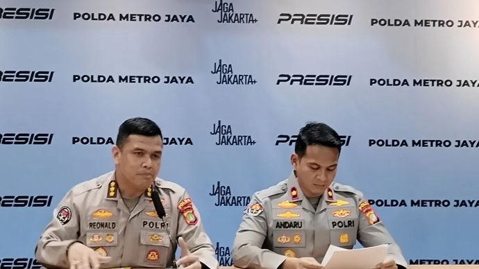 Kasubbid Penmas Polda Metro Jaya Kombes Pol Reonald Simanjuntak di Mapolda Metro Jaya, Jumat, 9 Januari 2026. ANTARA/Ilham Kausar.