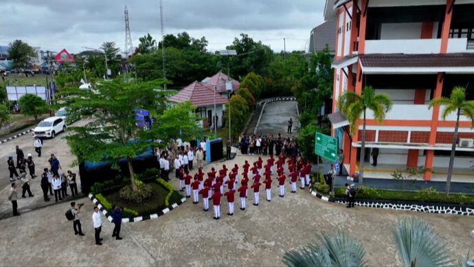 Sekolah Rakyat Terintegrasi (SRT) 9 Banjarbaru, yang berlokasi di Balai Besar Pendidikan dan Pelatihan Kesejahteraan Sosial (BBPPKS) Banjarmasin, Kalimantan Selatan, Senin, 12 Januari 2026.