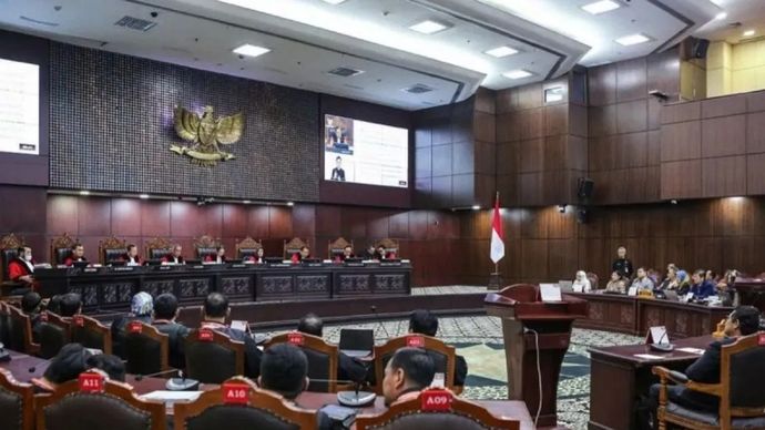 Ilustrasi - Suasana sidang di Mahkamah Konstitusi, Jakarta. (ANTARA/Asprilla Dwi Adha)