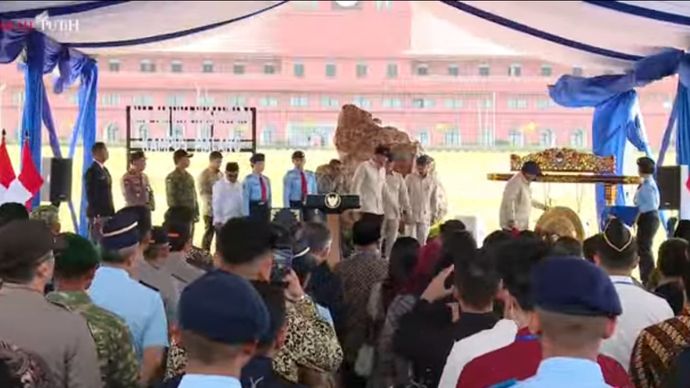 Prabowo Subianto di Sekolah Garuda Malang Jawa Timur