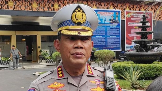 Dirlantas Polda Metro Jaya, Kombes Pol Komarudin saat ditemui di Mapolda Metro Jaya, Senin, 1 Desember 2025. ANTARA/Ilham Kausar