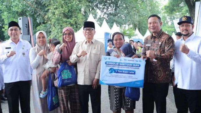 Menteri Desa dan Pembangunan Daerah Tertinggal (Mendes PDT) Yandri Susanto menghadiri Pameran Produk Unggulan dan Pasar Murah di kawasan Indrokilo Desa Butuh, Kabupaten Boyolali, Rabu, 14 Januari 2026. ANTARA/HO-Humas Kemendes PDT.
