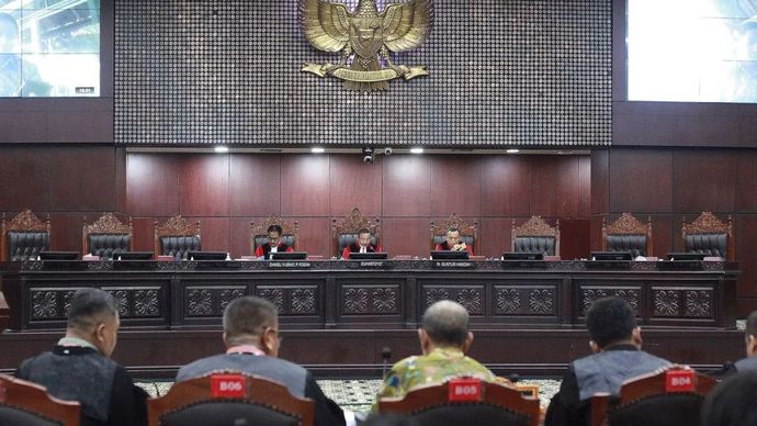 Ilustrasi- Sidang Mahkamah Konstitusi (MK). ANTARA FOTO/Reno Esnir/fzn/nym.