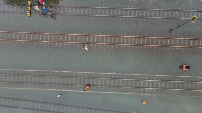 Banjir di stasiun Pekalongan