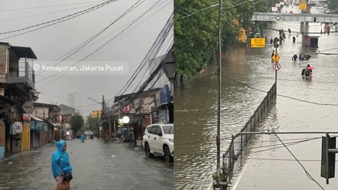 Banjir di Jakarta Pusat dan Jakarta Utara