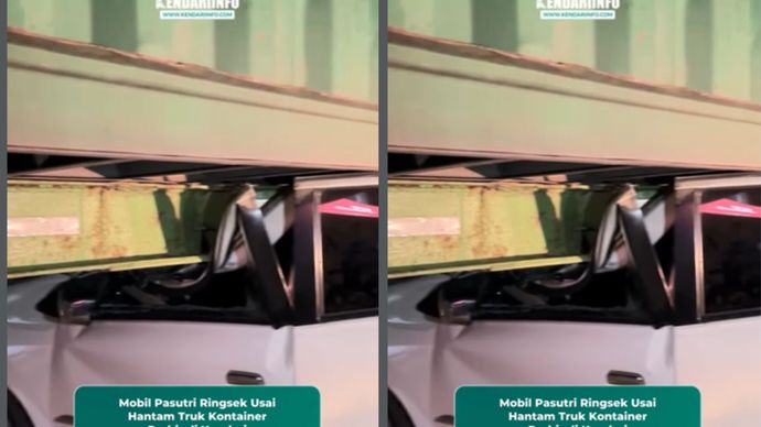 Mobil Pasutri hancur