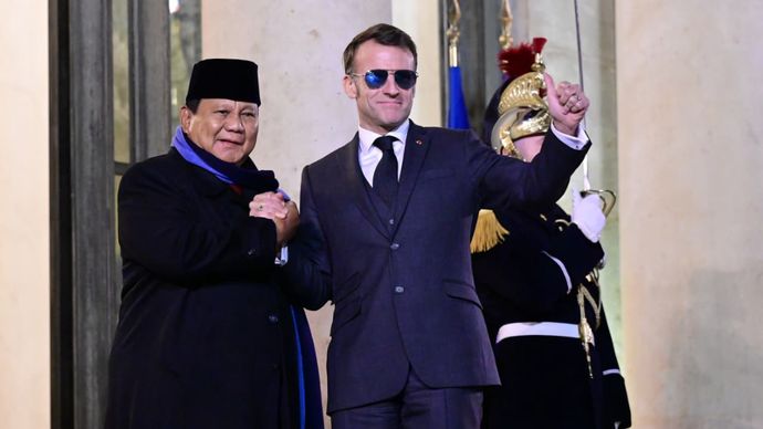 Di Istana &Eacute;lys&eacute;e, Prabowo Penuhi Undangan Jamuan Santap Malam Pribadi Presiden Macron