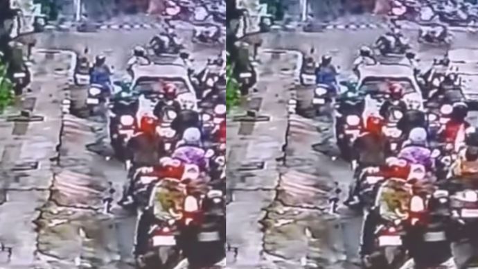 Bus Harapan Jaya Hantam Puluhan Motor di Kota Kediri, Diduga Gagal Rem