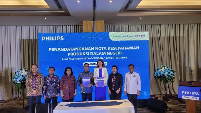 Penandatanganan Philips Bersama Mitra Lokal untuk Produksi Alkes
