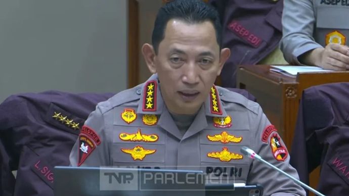Tangkapan layar - Kapolri Jenderal Pol. Listyo Sigit Prabowo berbicara dalam rapat kerja bersama Komisi III DPR RI di Gedung Parlemen, Senayan, Jakarta, Senin, 26 Januari 2026. ANTARA/YouTube/TVR Parlemen/Nadia Putri Rahmani.