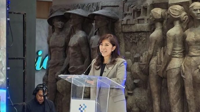 Menkomdigi Meutya Hafid menyampaikan sambutan saat acara Peluncuran Registrasi Biometrik &ldquo;SEMANTIK&rdquo; di Gedung Sarinah, Jakarta, Selasa, 27 Januari 2026. (ANTARA/Farhan Arda Nugraha)