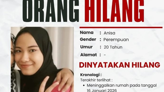 Gadis Bogor yang dilaporkan hilang. 