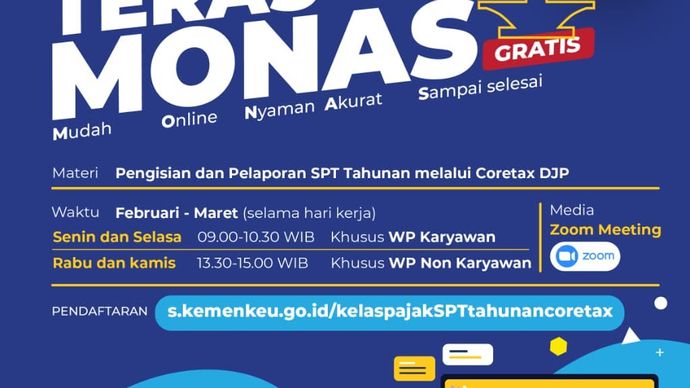 TERAS MONAS (Tempat Edukasi dan Ruang Asistensi SPT, Mudah, Online, Nyaman, Akurat dan Sampai selesai).
